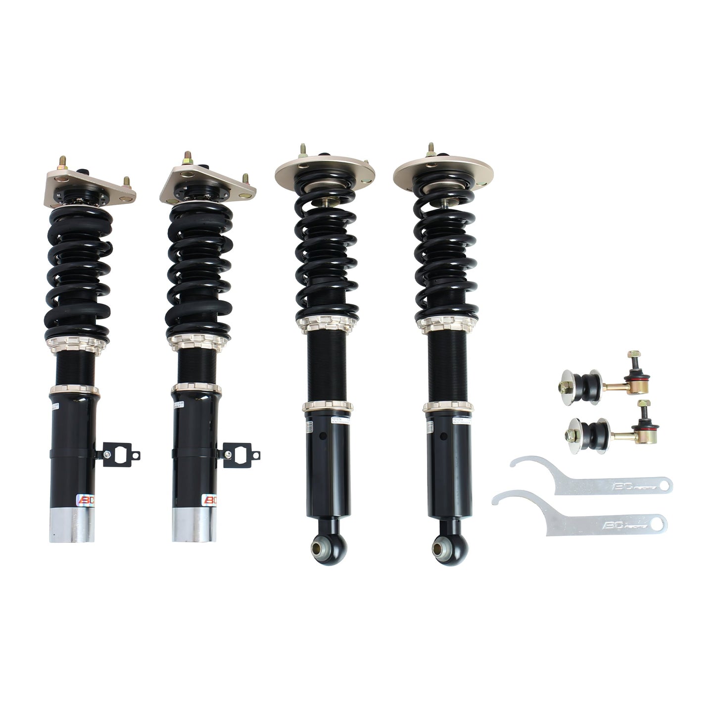 BC Racing BR Series coilovers on white background
