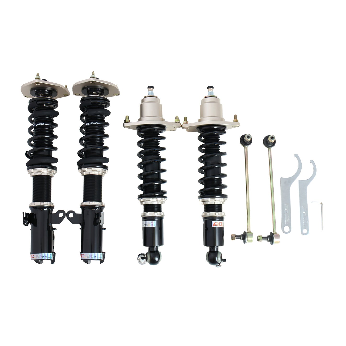 BC Racing BR Series coilovers on white background