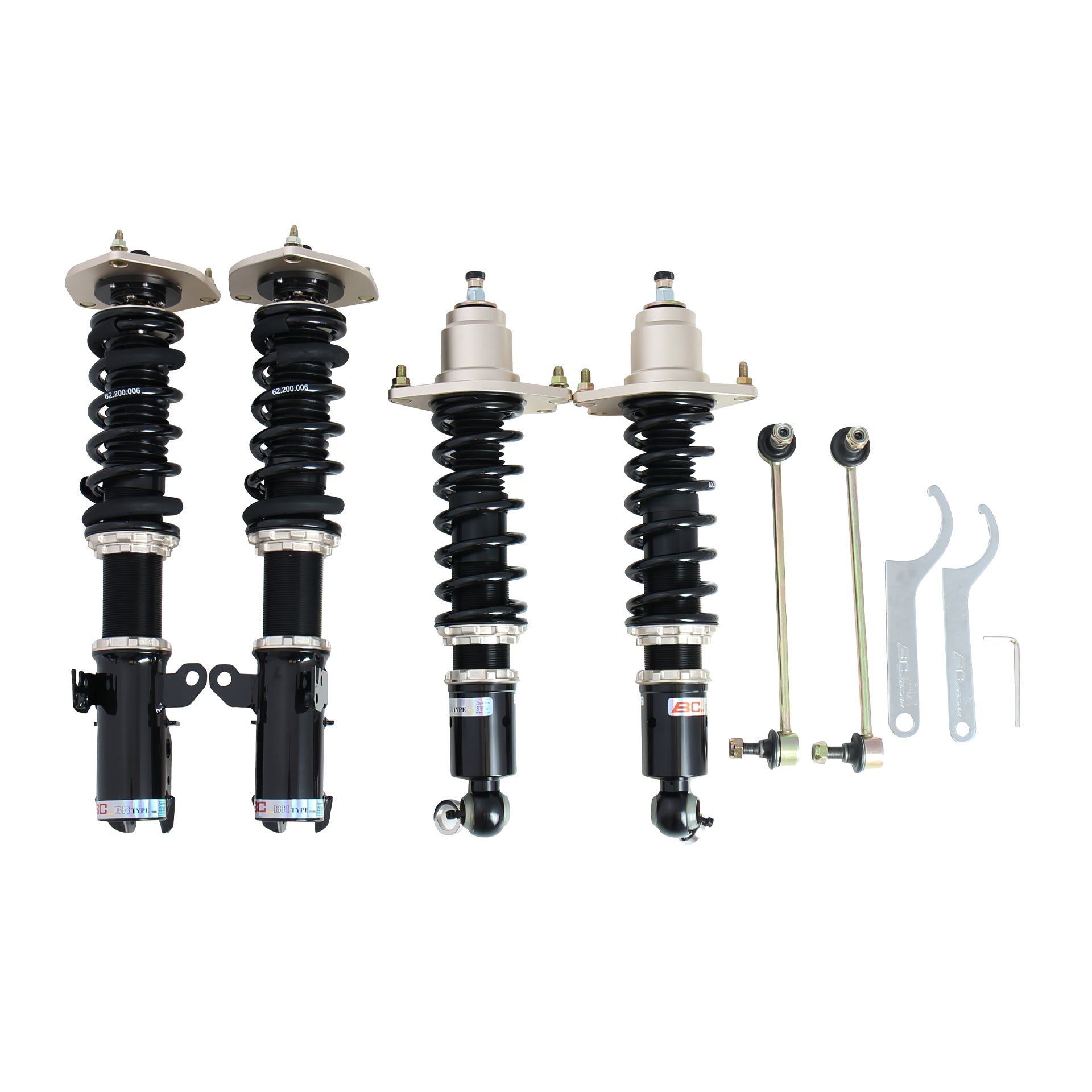 BC Racing BR Series coilovers on white background