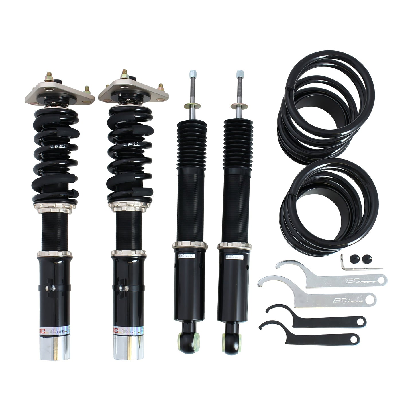 BC Racing BR Series coilovers on white background