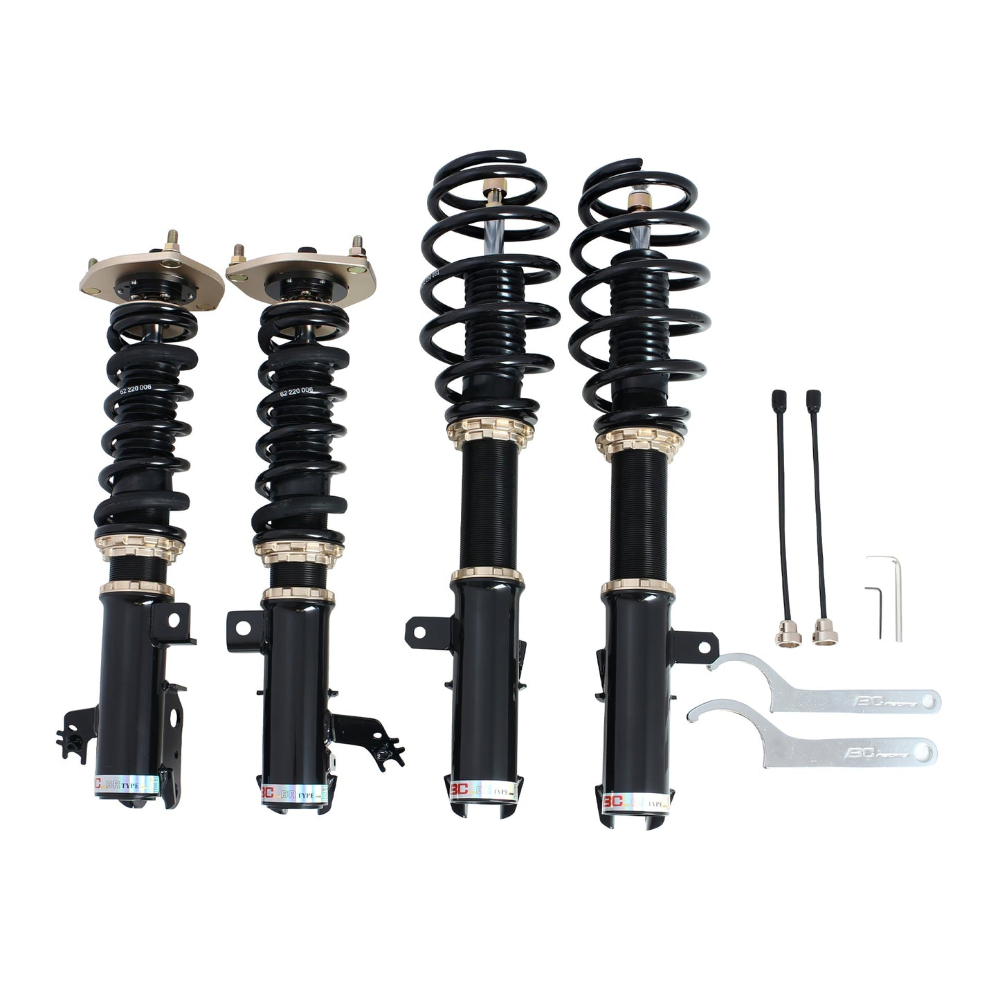 BC Racing BR Series coilovers on white background