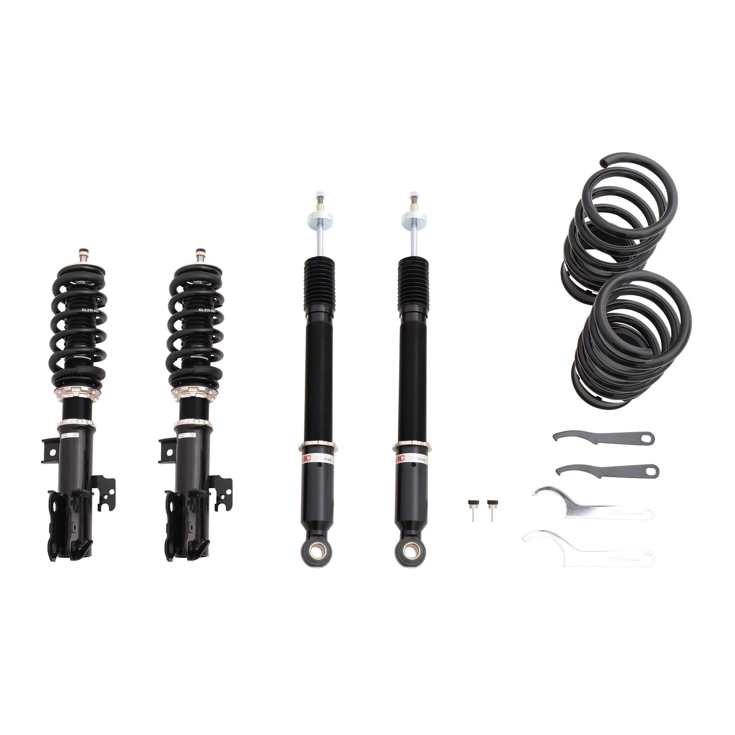 BC Racing BR Series coilovers on white background