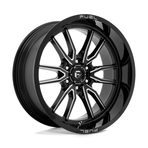 Fuel Offroad D761 CLASH Gloss Black Milled 22x10 -18 6x139.7mm 106.1mm