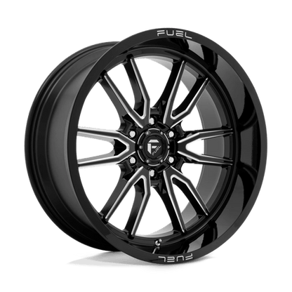 Fuel Offroad D761 CLASH Gloss Black Milled 22x10 -18 6x135mm 87.1mm