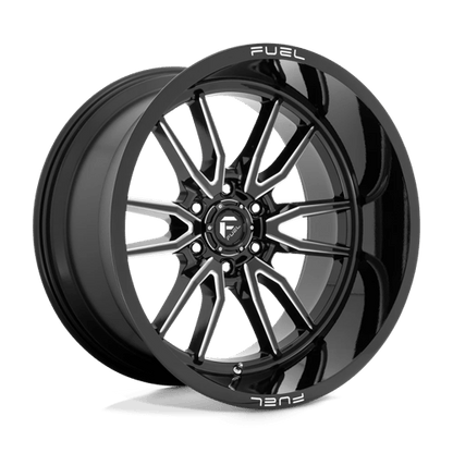 Fuel Offroad D761 CLASH Gloss Black Milled 22x12 -44 6x135mm 87.1mm