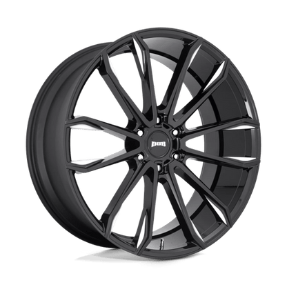 DUB S252 CLOUT Gloss Black Milled 24x10 +30 6x139.7mm 106.1mm