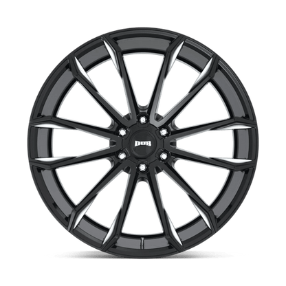 DUB S252 CLOUT Gloss Black Milled 24x10 +30 6x139.7mm 106.1mm