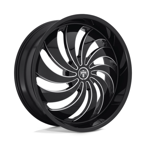 DUB S242 COJONES Gloss Black Milled 24x9 +25 5x114.3|5x120mm 72.6mm