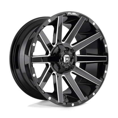 Fuel Offroad D615 CONTRA Gloss Black Milled 20x9 +19 6x120|6x139.7mm 78.1mm