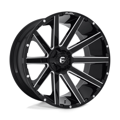 Fuel Offroad D615 CONTRA Gloss Black Milled 24x12 -44 6x135|6x139.7mm 106.1mm