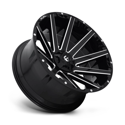 Fuel Offroad D615 CONTRA Gloss Black Milled 24x12 -44 6x135|6x139.7mm 106.1mm