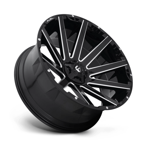 Fuel Offroad D615 CONTRA Gloss Black Milled 26x12 -44 6x135|6x139.7mm 106.1mm