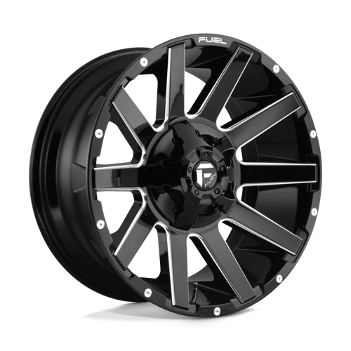 Fuel Offroad D615 CONTRA Gloss Black Milled 20x9 +1 8x180mm 124.2mm