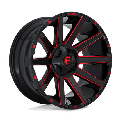Fuel Offroad D643 CONTRA Gloss Black Red Tinted Clear 22x12 -44 5x114.3|5x127mm 78.1mm