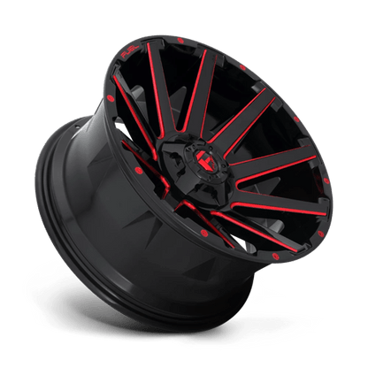Fuel Offroad D643 CONTRA Gloss Black Red Tinted Clear 24x12 -44 6x135|6x139.7mm 106.1mm