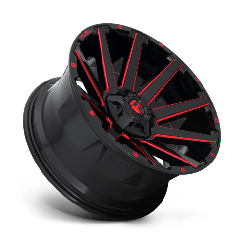 Fuel Offroad D643 CONTRA Gloss Black Red Tinted Clear 20x10 -18 5x139.7|5x150mm 110.1mm