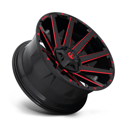 Fuel Offroad D643 CONTRA Gloss Black Red Tinted Clear 22x10 -18 8x165.1mm 125.1mm