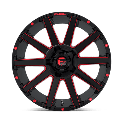 Fuel Offroad D643 CONTRA Gloss Black Red Tinted Clear 20x9 +20 6x135|6x139.7mm 106.1mm