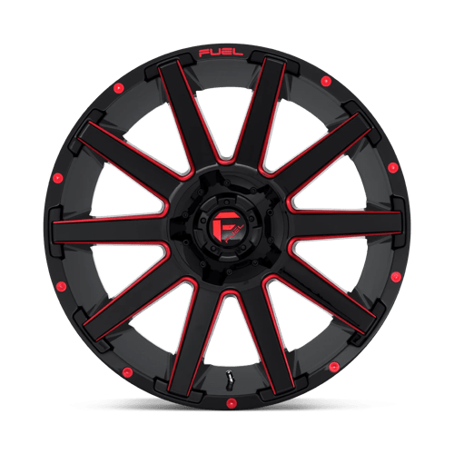 Fuel Offroad D643 CONTRA Gloss Black Red Tinted Clear 18x9 +1 6x135|6x139.7mm 106.1mm