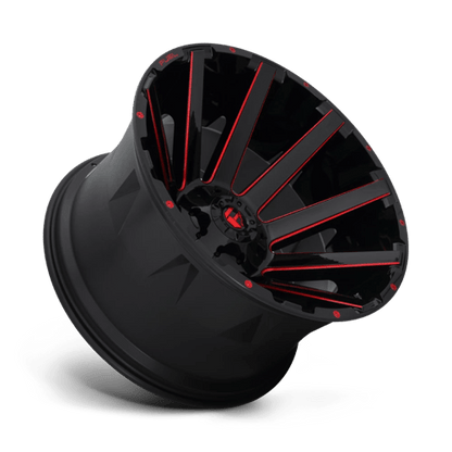 Fuel Offroad D643 CONTRA Gloss Black Red Tinted Clear 24x14 -75 8x180mm 124.2mm