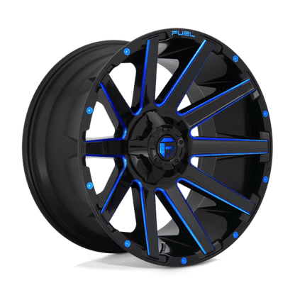 Fuel Offroad D644 CONTRA Gloss Black Blue Tinted Clear 20x10 -18 5x114.3|5x127mm 78.1mm