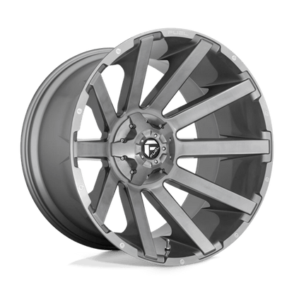 Fuel Offroad D714 CONTRA PLATINUM Brushed Gun Metal Tinted Clear 20x10 -19 6x135|6x139.7mm 106.1mm
