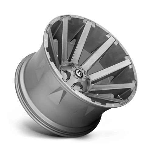 Fuel Offroad D714 CONTRA PLATINUM Brushed Gun Metal Tinted Clear 22x12 -43 6x135|6x139.7mm 106.1mm