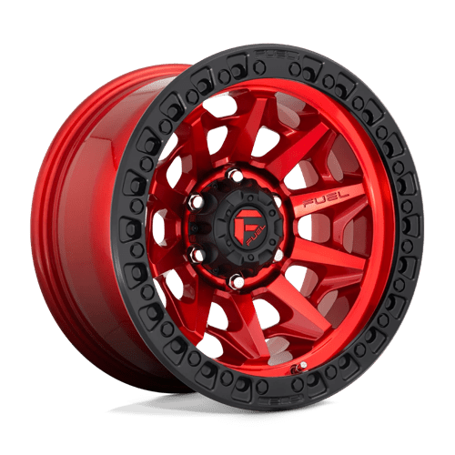 Fuel Offroad D695 COVERT Candy Red Black Bead Ring 17x9 -12 6x135mm 87.1mm