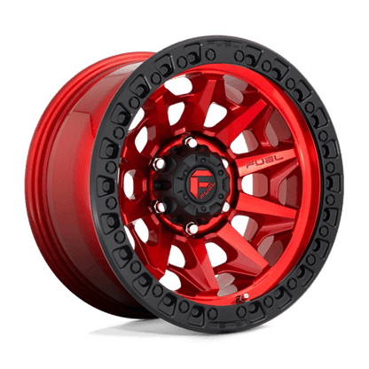 Fuel Offroad D695 COVERT Candy Red Black Bead Ring 17x9 -12 6x135mm 87.1mm
