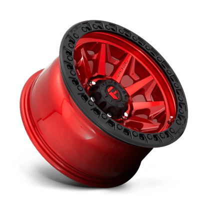 Fuel Offroad D695 COVERT Candy Red Black Bead Ring 17x9 -12 6x135mm 87.1mm