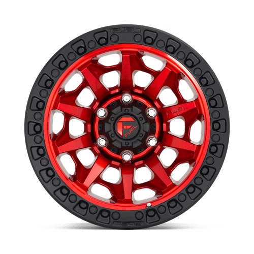 Fuel Offroad D695 COVERT Candy Red Black Bead Ring 17x9 -12 6x135mm 87.1mm