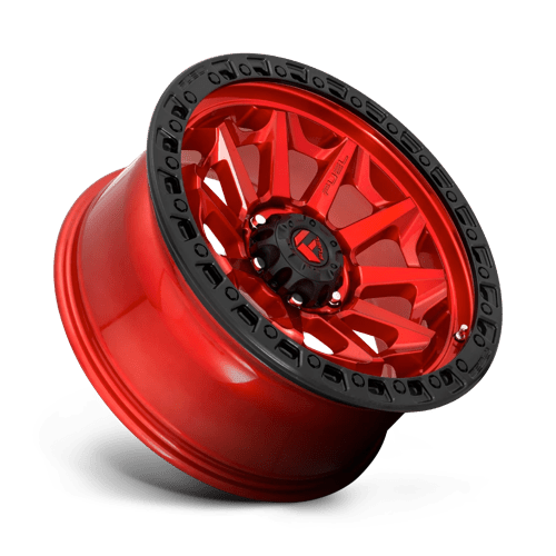 Fuel Offroad D695 COVERT Candy Red Black Bead Ring 17x9 +1 6x135mm 87.1mm