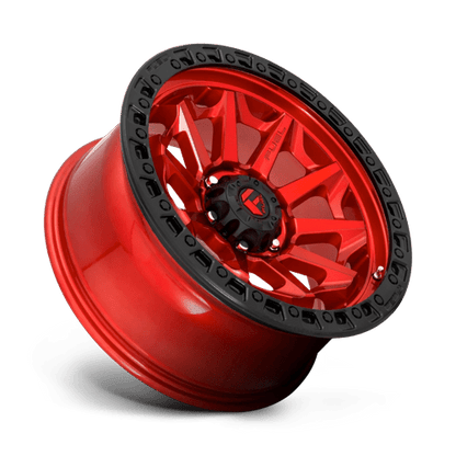 Fuel Offroad D695 COVERT Candy Red Black Bead Ring 17x9 +1 6x135mm 87.1mm