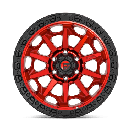 Fuel Offroad D695 COVERT Candy Red Black Bead Ring 17x9 +1 6x135mm 87.1mm