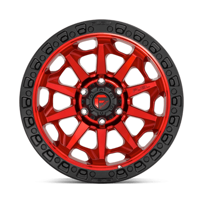 Fuel Offroad D695 COVERT Candy Red Black Bead Ring 17x9 +1 6x135mm 87.1mm