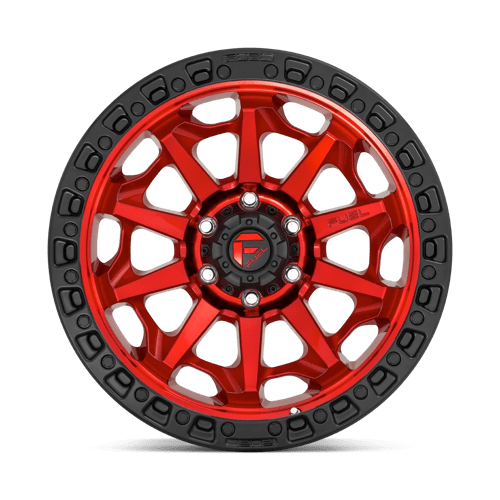 Fuel Offroad D695 COVERT Candy Red Black Bead Ring 20x9 +1 8x165.1mm 125.1mm