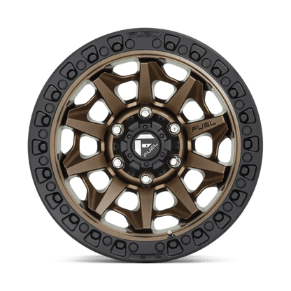 Fuel Offroad D696 COVERT Matte Bronze Black Bead Ring 17x9 -12 6x139.7mm 106.1mm