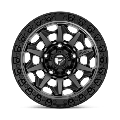 Fuel Offroad D716 COVERT Matte Gunmetal Black Bead Ring 15x8 -19 5x139.7mm 108mm