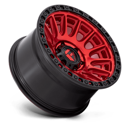 Fuel Offroad D834 CYCLE Candy Red W/ Black Ring 17x9 -12 6x139.7mm 106.1mm