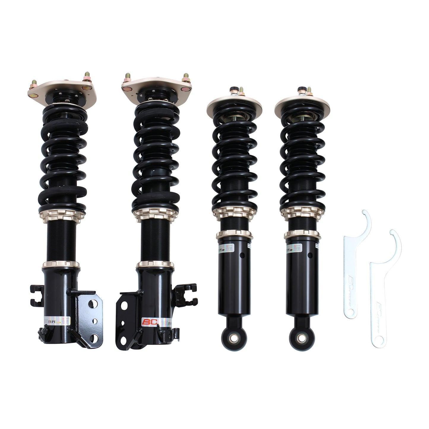 BC Racing BR Series coilovers on white background