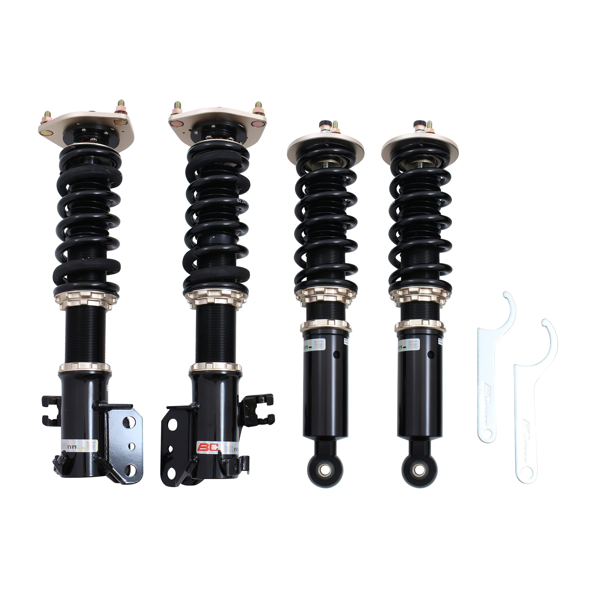 BC Racing BR Series coilovers on white background