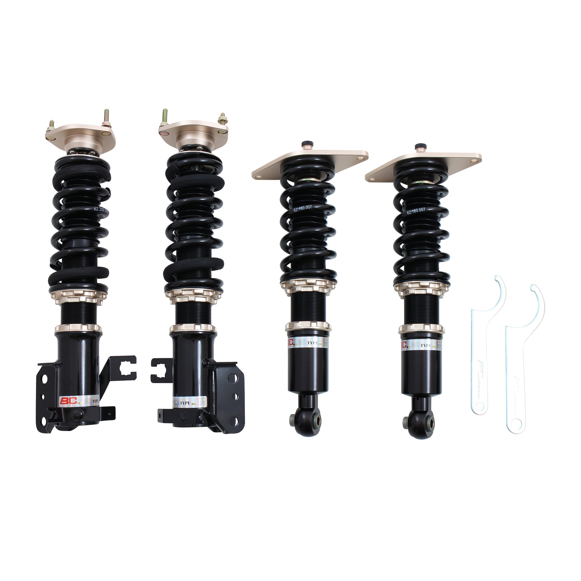 BC Racing BR Series coilovers on white background