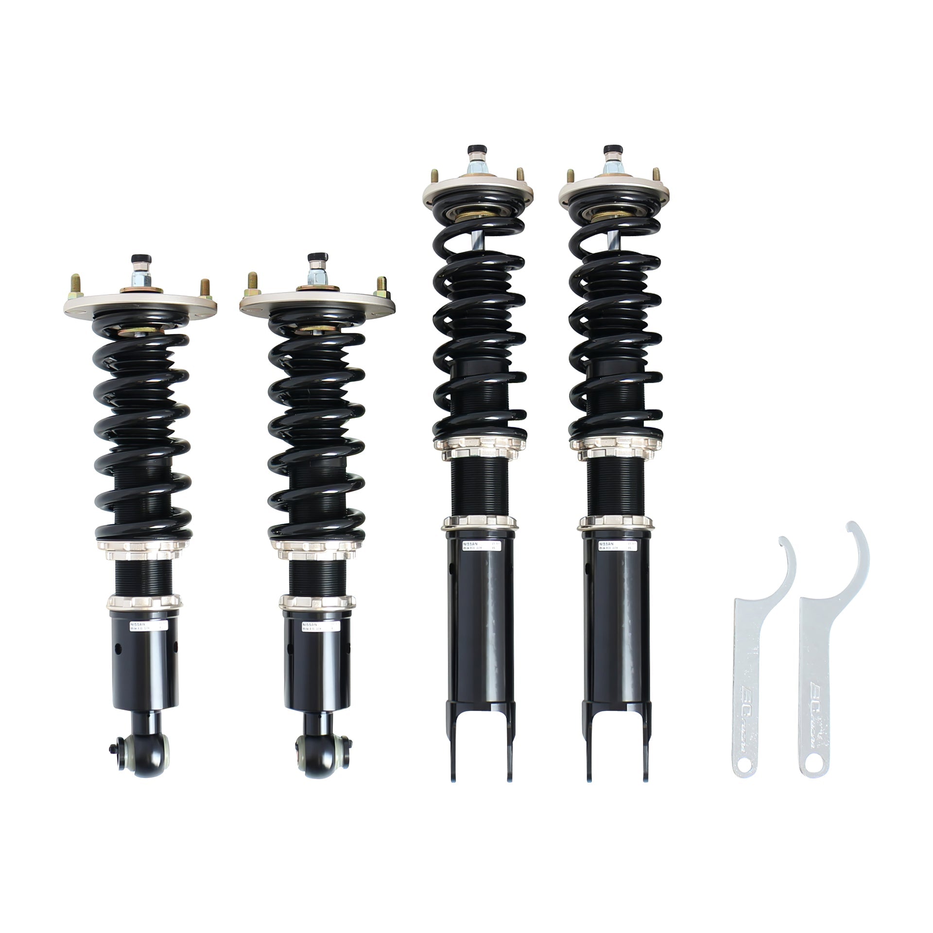 BC Racing BR Series coilovers on white background