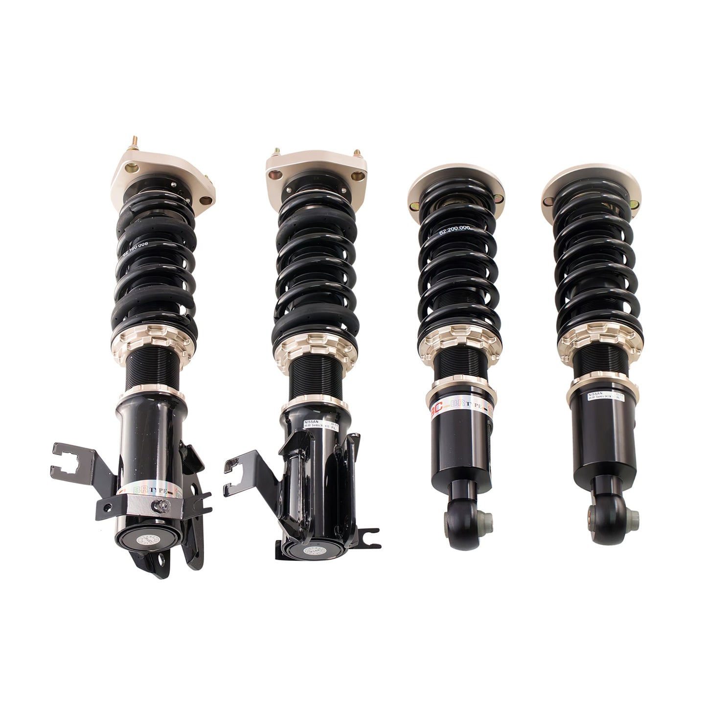 BC Racing BR Series coilovers on white background