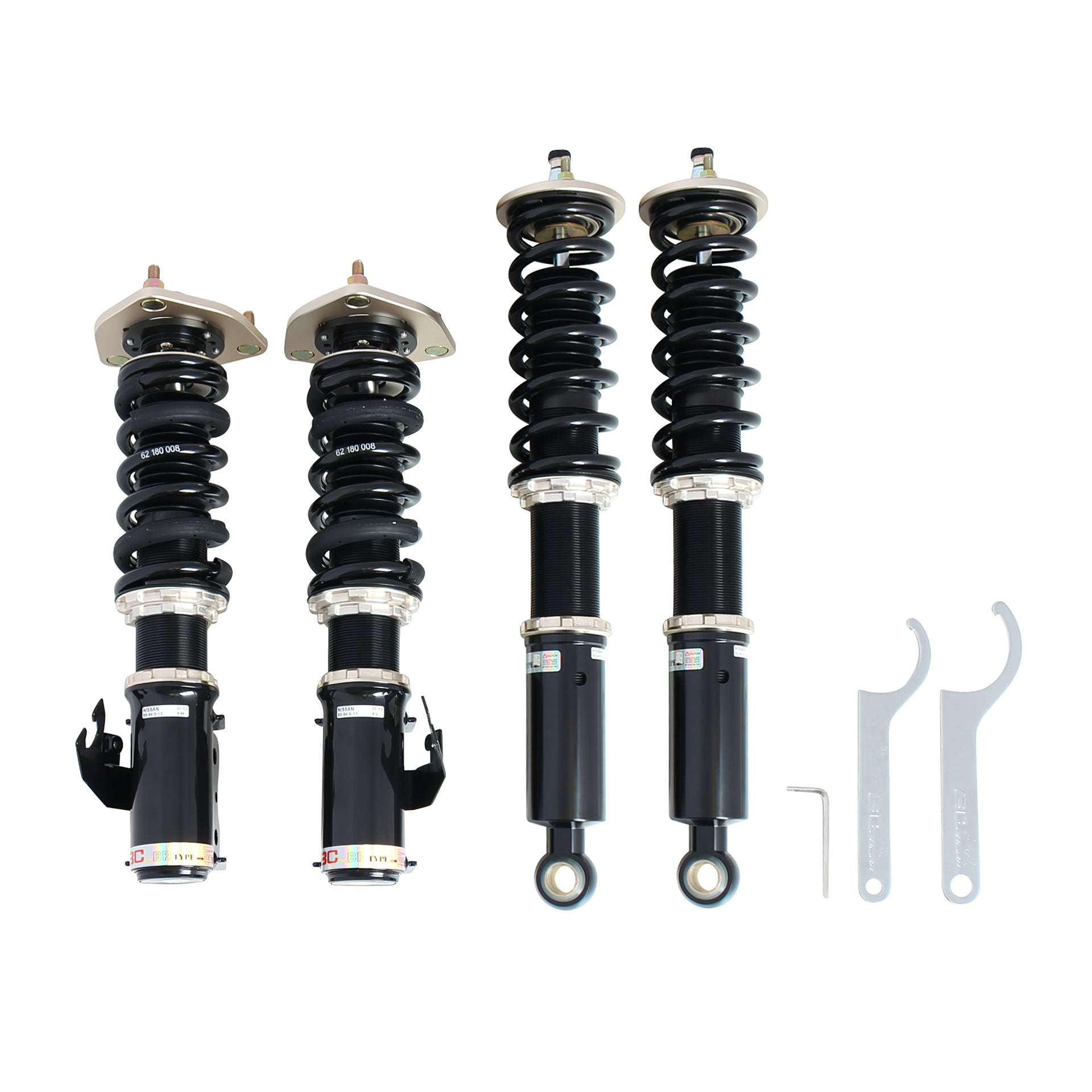 BC Racing BR Series coilovers on white background