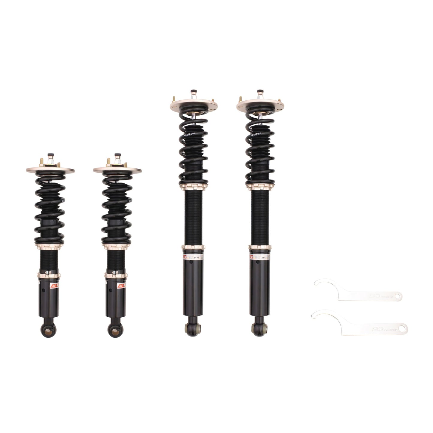 BC Racing BR Series coilovers on white background