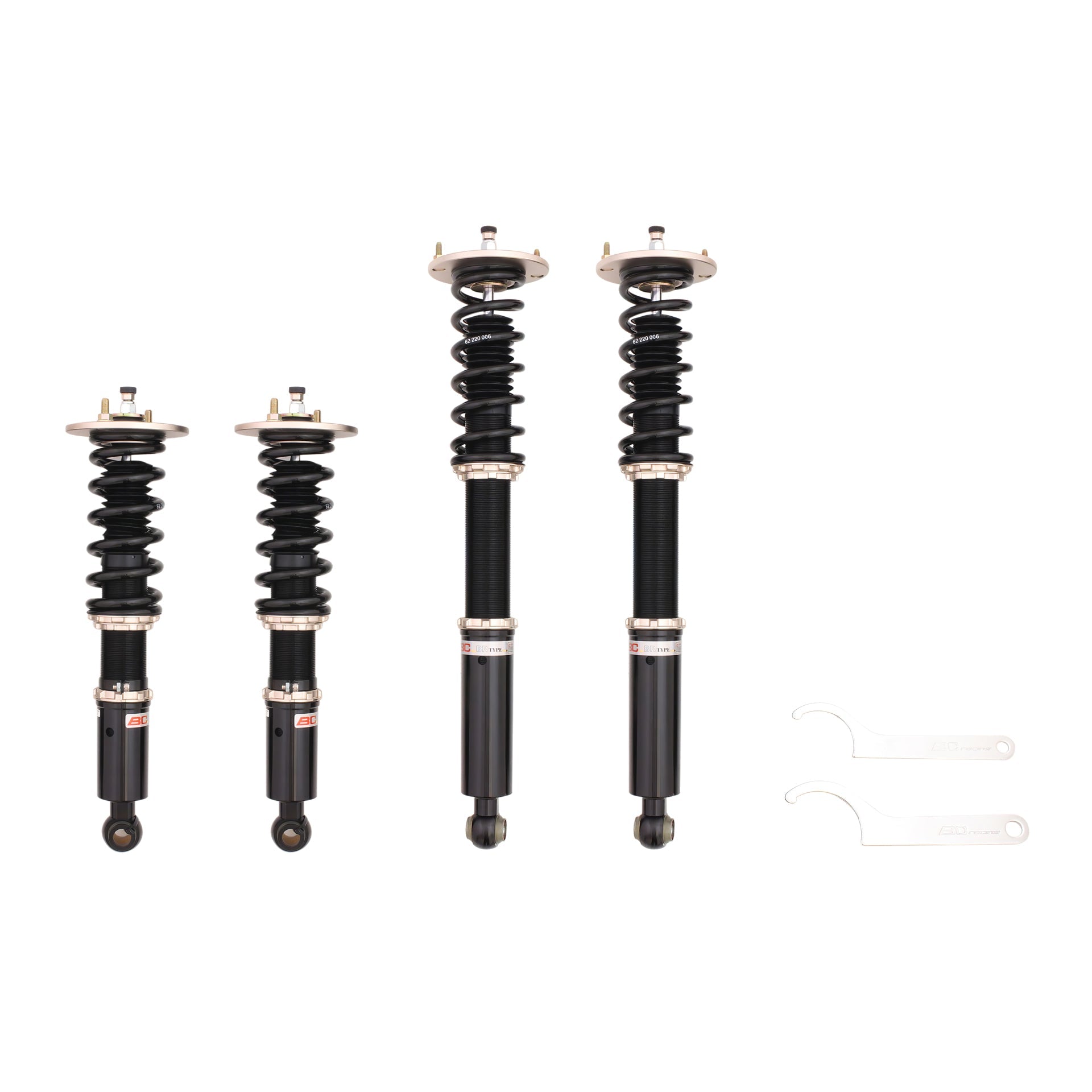 BC Racing BR Series coilovers on white background