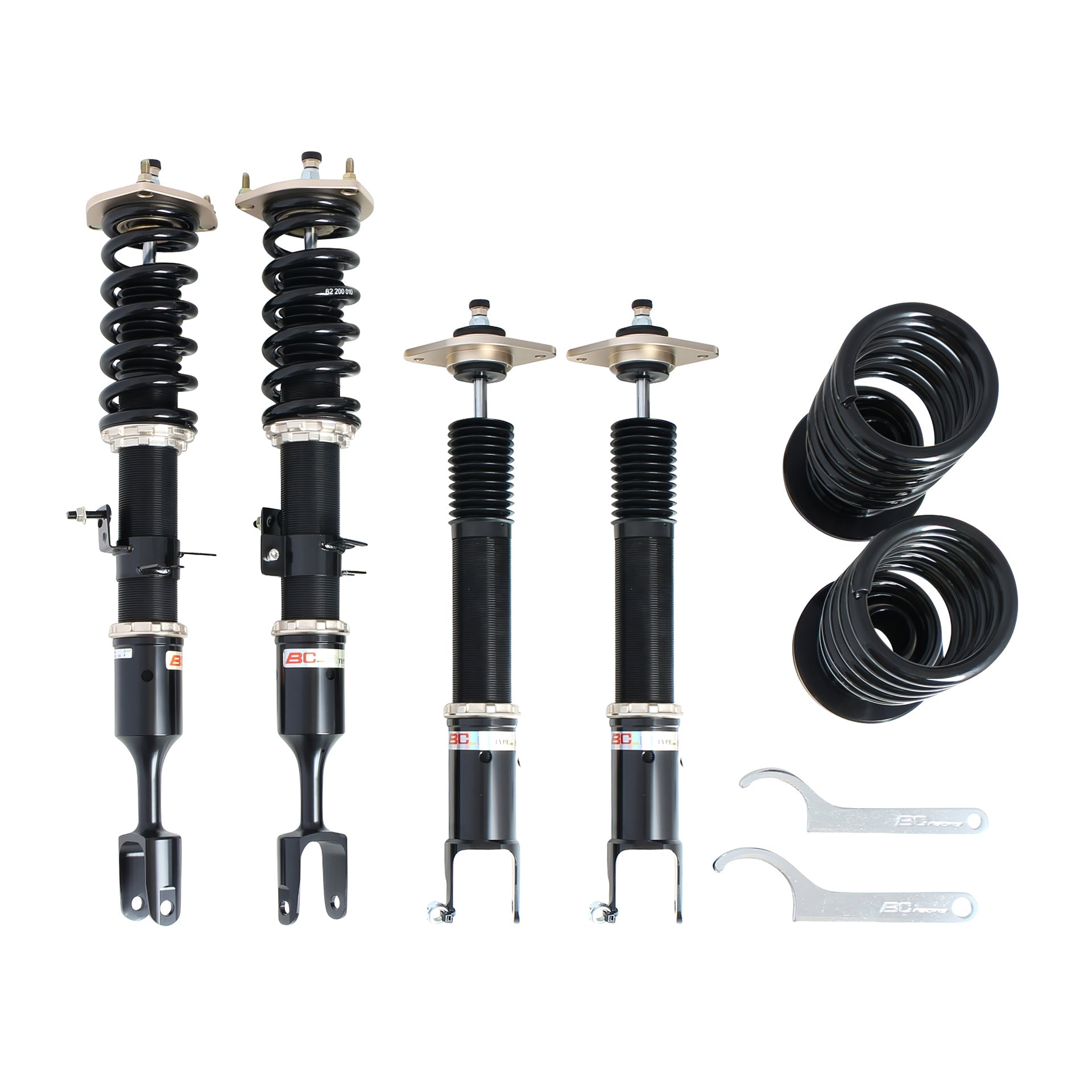 BC Racing BR Series coilovers on white background
