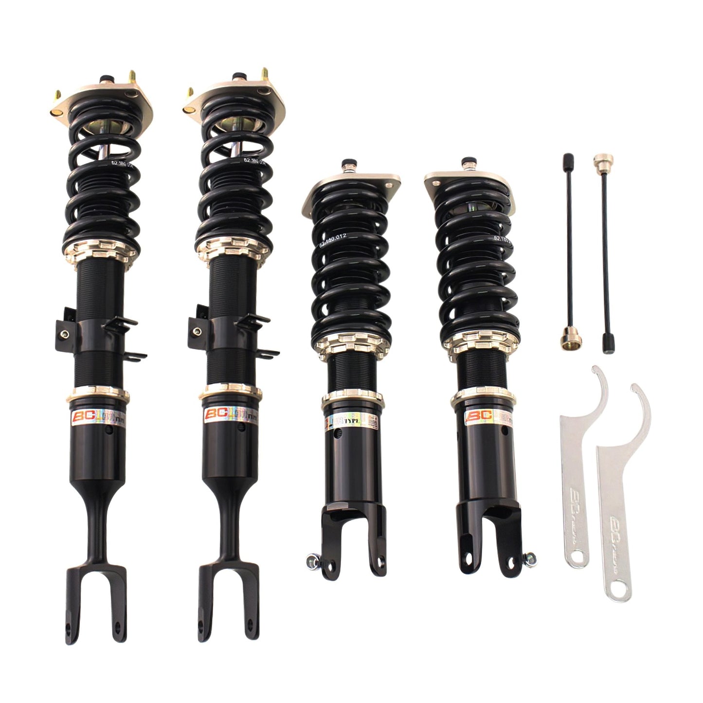 BC Racing BR Series coilovers on white background