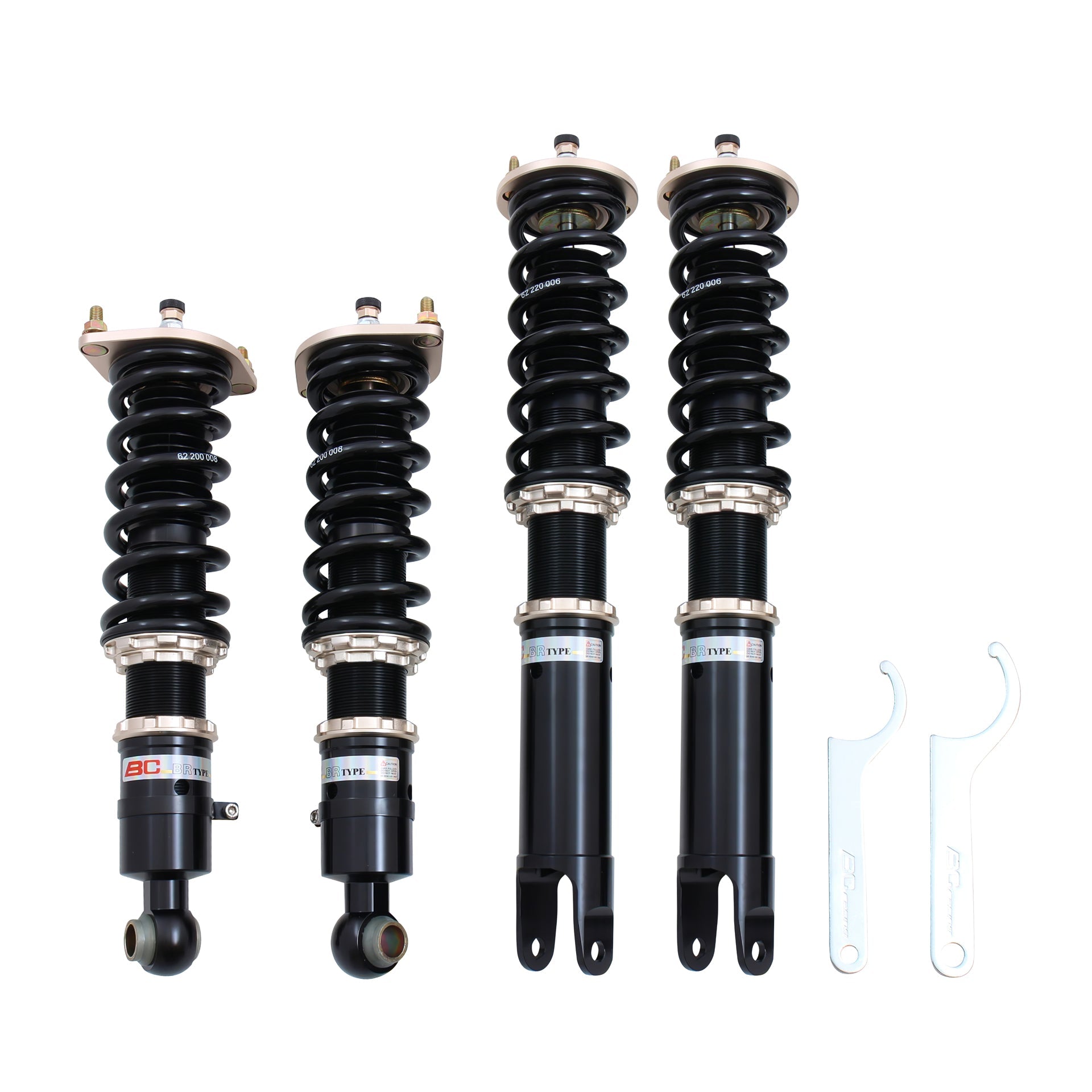 BC Racing BR Series coilovers on white background